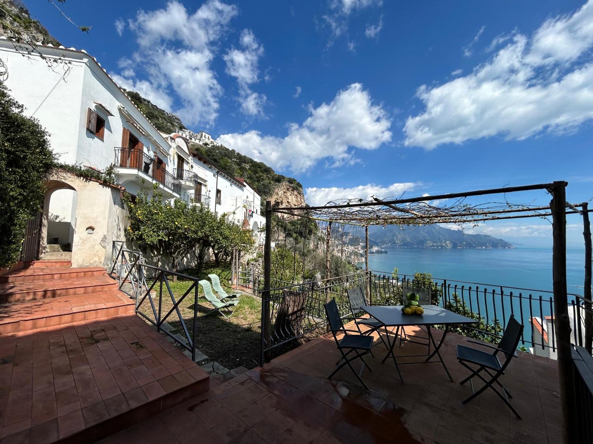 Amalfi 51 Con Vista Mare, Giardino E Terrazze Villa Conca dei Marini Bagian luar foto